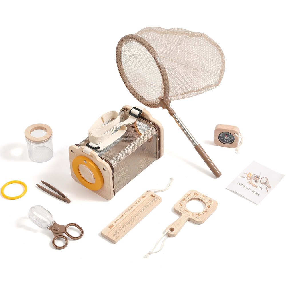 Outdoor Adventure Educator - Montessori Lernspielzeug Kinder Outdoor-Abenteuer-Sets Entdecker-Kit Insekten-Blatt