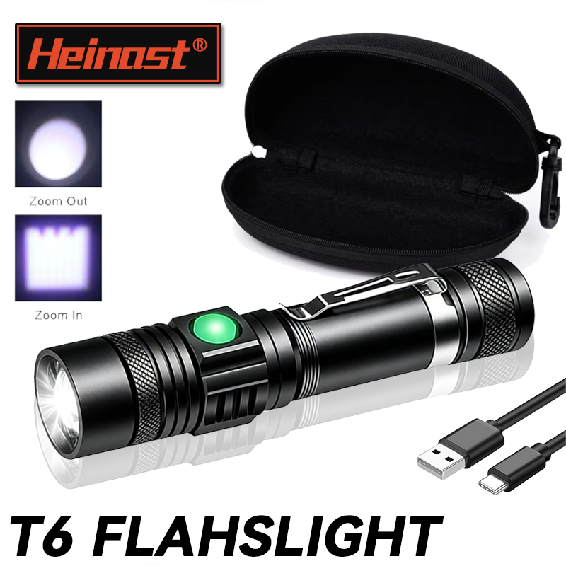 Outdoor Adventure Camp - T6 LED Wiederaufladbare Taschenlampe, 18650 Zoombare