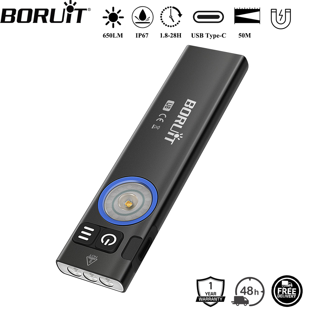 Outdoor Adventure Camp - BORUiT U8 650LM EDC LED-Taschenlampe Typ