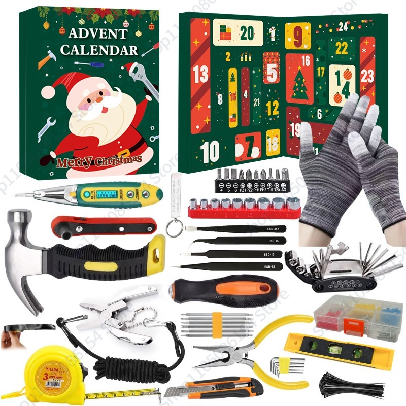 Outdoor Adventure Box - Outdoor-Überlebenswerkzeug-Set Multifunktionales Abenteuer-Bergsteiger-Camping-Erste-Hilfe-Angel-Advent-Blindbox