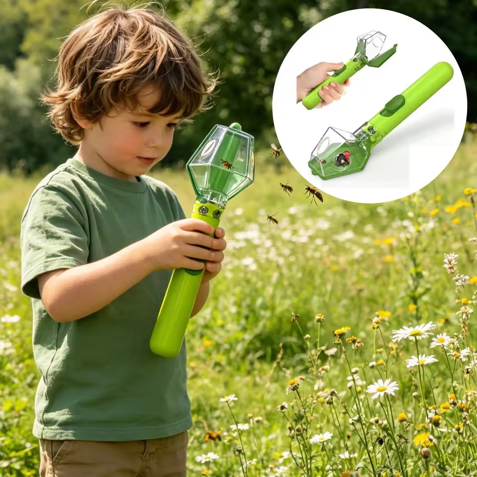 Outdoor Adventure Educator - Handgehaltener Insektenfänger mit 6-facher Vergrößerungslupe, tragbarer